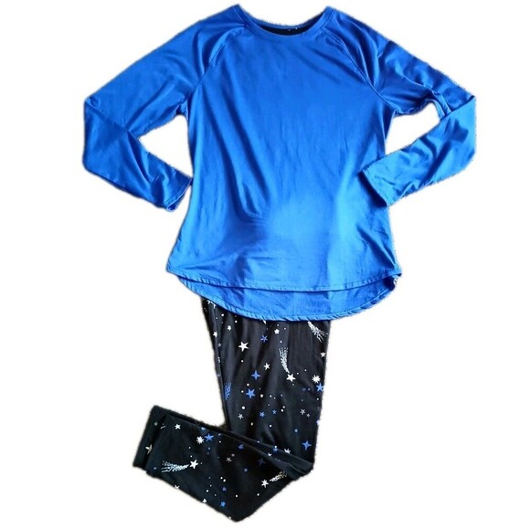 Cuddl Duds Other - ClimateRight Cuddl Duds Base Layer Set Womens Sz Large Shirt Leggings Celestial